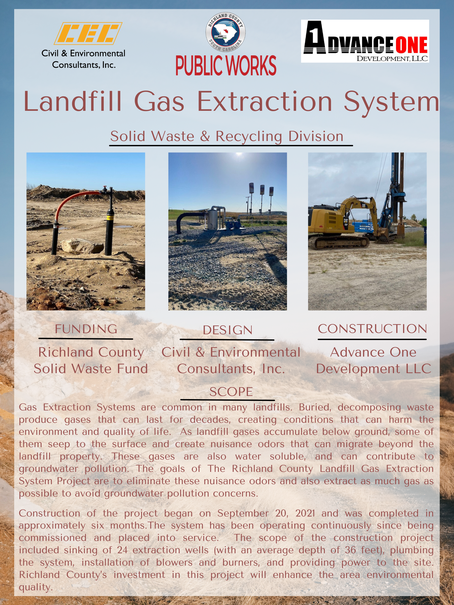 Landfill Gas Extraction System