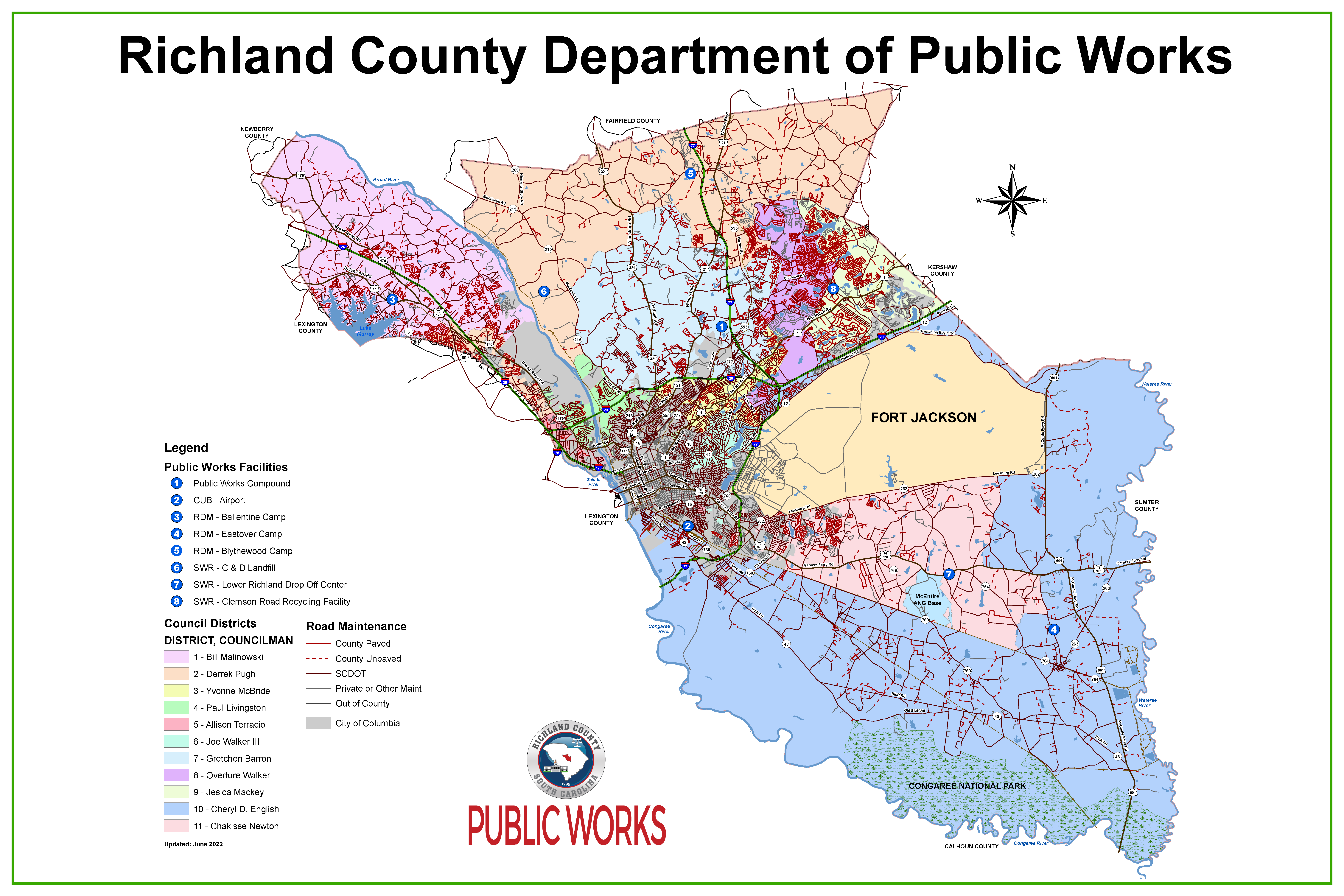 Richland County Department of Public Works Image of Map
